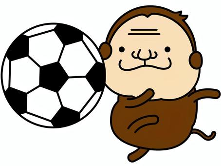 Illustration, football, ape, ball, 