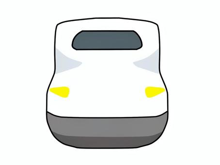 正面から見た新幹線 新幹線,電車,特急,正面,移動,交通機関,窓のイラスト素材