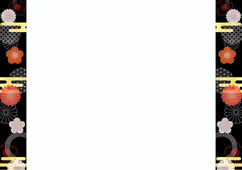 和風でお洒落なフレーム お正月,和風,フレームのイラスト素材