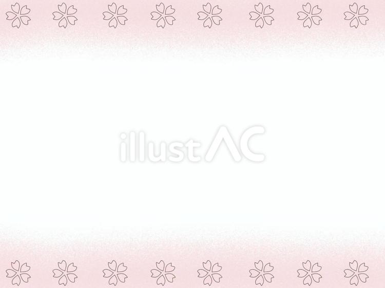 ほっこり桜のメッセージカード 桜,フレーム,メッセージのイラスト素材