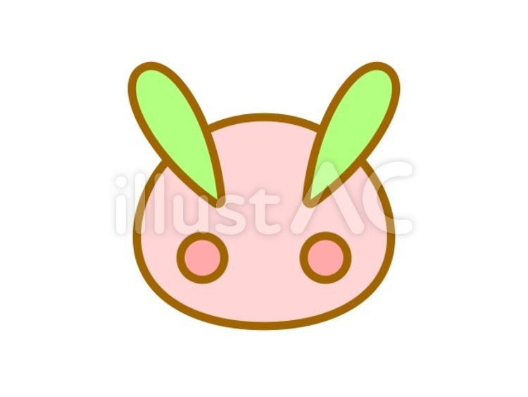 ゆきうさぎ　桃 ゆきうさぎ,うさぎ,雪のイラスト素材