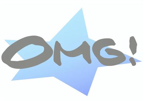 英語の手書き文字。「OMG!」 文字,手書き,英語,メッセージ,フレーズ,言葉,アルファベット,ハンドレタリング,おしゃれ,omgのイラスト素材