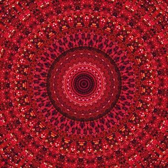 Illustration, red, pattern, kaleidoscope, 