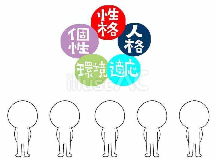 性格 シルエット,性格,人格のイラスト素材