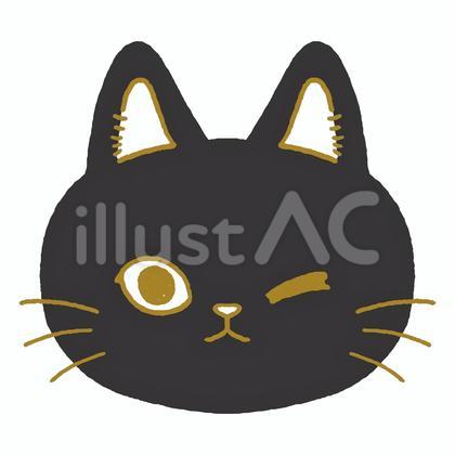 ネコの表情 アイコン ウィンク