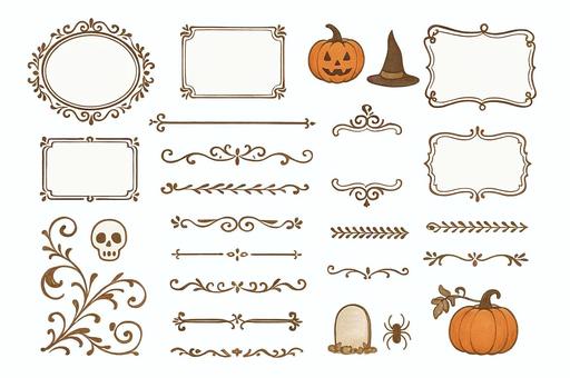 アンティーク風ハロウィン素材集 透過済