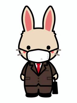 rabbit in mask and suit, , JPG, PNG and AI