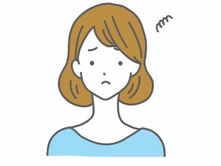困っている女性 困っている女性 女性,人物,かわいいのイラスト素材