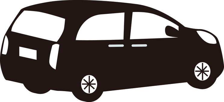 普通車　 普通車,ワゴン,車体,ブレーキランプ,ボディ,後ろ,シルエットのイラスト素材