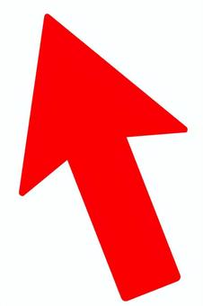 カーソルのような赤い矢印（クリック） 矢印,カーソル,赤,アイコン,クリック,マウスポインター,斜め,上,斜め上,左斜め上のイラスト素材