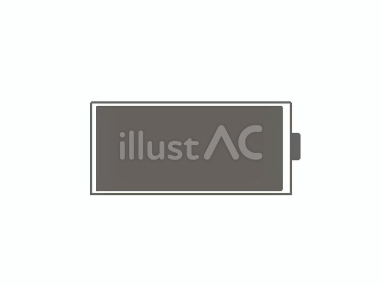 電池のピクトグラム（100％・灰） 電池,充電,マークのイラスト素材