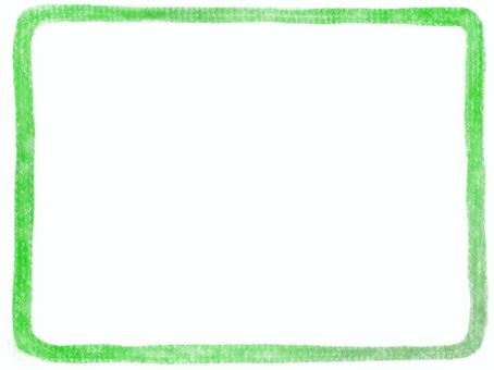 クレヨンの手描きフレーム・明るい緑 フレーム,緑,枠,見出し,飾り枠,囲み枠,クレヨン,テクスチャ,ふちどり,手描きのイラスト素材