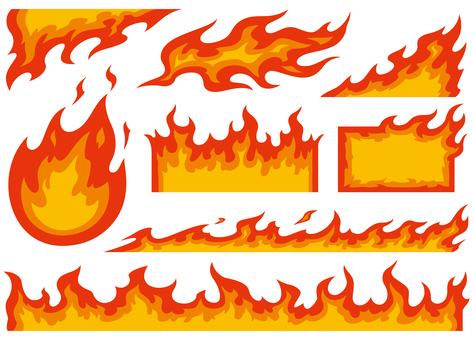 様々な炎_55 火,炎,ファイヤー,火事,燃焼,炎上,火炎,焼く,加熱,フレイムのイラスト素材