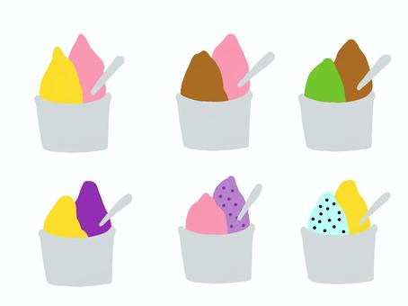 Illustration, gelato, bonbons, glace, 