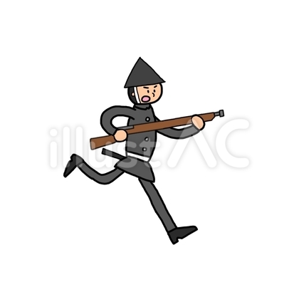 突撃する新政府軍兵士