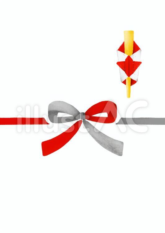 ゆる熨斗紙 熨斗,熨斗紙,お祝いのイラスト素材