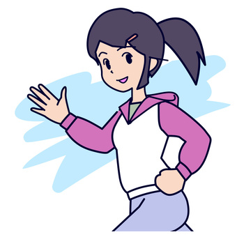 ジョギングする女性 女性,ジョギング,10代,20代,30代のイラスト素材