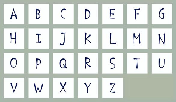 ペン風文字ソフト　アルファベット大文字 文字,オリジナル,ペン風,マーカー,なじみ,ソフト,角丸,墨だまり,細字,手書きのイラスト素材