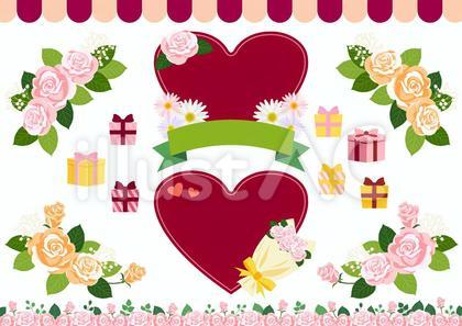 秋色の薔薇がメインの贈答向け素材集
