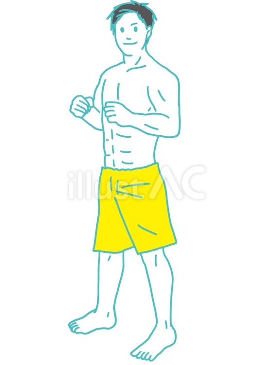 格闘家の男性 男性,格闘家,ボクサーのイラスト素材