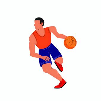 バスケットボール 010 バスケットボール,ドリブル,バスケットボール選手のイラスト素材