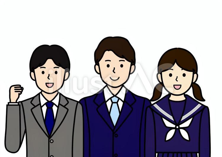 個別指導・学習塾の先生と生徒の男子・女子 塾講師,塾,先生のイラスト素材