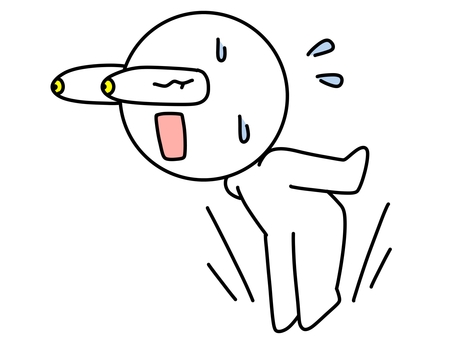 目が飛び出るほど驚く棒人間 目が飛び出るほど驚く棒人間 ビックリ,棒人間,驚く,ショック,まさか,どうして,目,飛び出る,ポーズ,リアクションjのイラスト素材