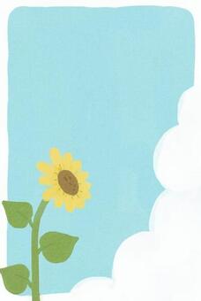 Illustration, mangsa panas, sunflower, cloud, 