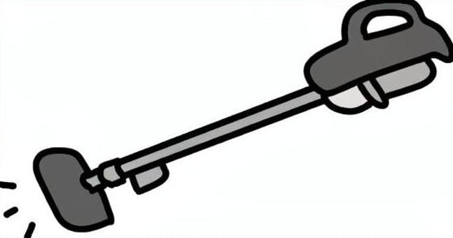 コードレス型のシンプルな黒い掃除機 大掃除,年末,掃除機,コードレス,黒,シンプル,掃除,床掃除のイラスト素材