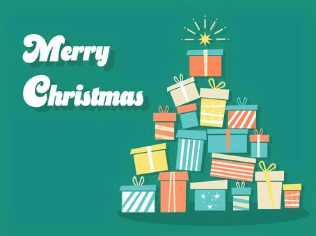 クリスマスプレゼントのツリーの背景素材1 クリスマス,冬,背景,キラキラ,クリスマスプレゼント,プレゼント,フレーム,手書き,飾り枠,ツリーのイラスト素材