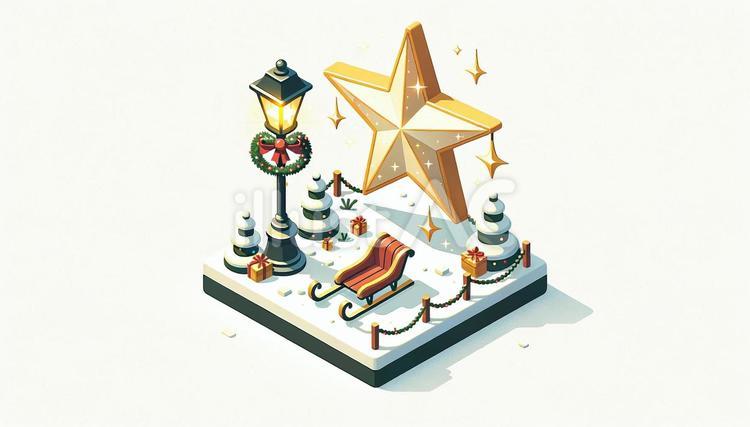 クリスマスの街並み クリスマス,イブ,街並みのイラスト素材