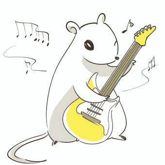 A rat playing the guitar, , JPG and PNG