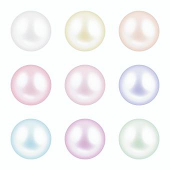 パステルカラーなパールイラストセット パステルカラーなパールイラストセット パール,真珠,シャボン玉,泡,綺麗め,女性,潤い,うるおい,色玉,美容のイラスト素材