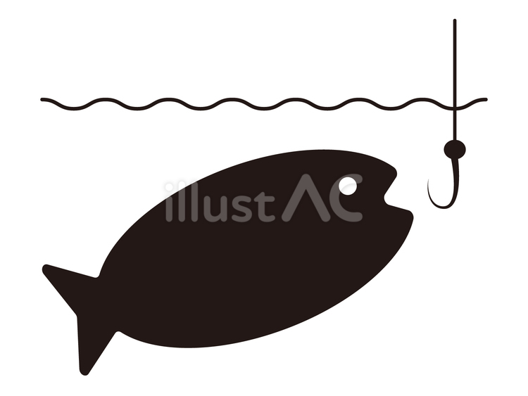 釣りのシルエットアイコン 釣り,魚,シルエットのイラスト素材