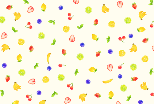 食べ物の背景イラスト　フルーツ・果物 果物,背景,果実,パターン,スウォッチ,いちご,壁紙,さくらんぼ,模様,バックグラウンドのイラスト素材