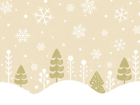 358.背景 冬,ウィンター,雪,雪の結晶,降雪,クリスマス,冬景色,ツリー,もみの木,森のイラスト素材