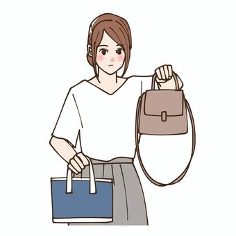 Illustration, bag, coordination, to get lost, 