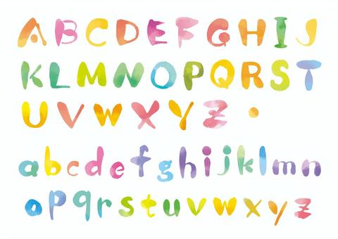 筆文字 ABC 手描き カラーA 筆文字 ABC 手描き カラーA アルファベット,英字,ローマ字,文字,手書き文字,筆文字,タイポグラフィ,書体,カラフル文字,水彩のイラスト素材