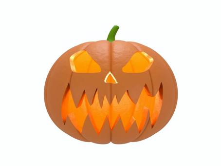 怖い顔のハロウィンのカボチャ おばけ,リアル,3d,カボチャ,ハロウィン,顔,秋,10月,ホラー,怖いのイラスト素材