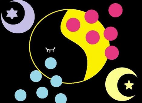 月の涙 月,ムーン,涙,悲しみ,感情のイラスト素材