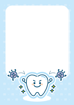 歯のかわいいフレーム02 歯,歯医者,フレーム,かわいい,見出し,飾り,可愛い,フッ素,バイ菌,おしゃれのイラスト素材