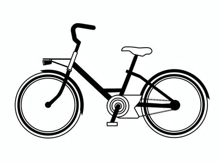 自転車＆自転車マーク 自転車,乗り物,2輪車,チャリ,チャリンコ,ママチャリ,マーク,貼り紙,ポスター,掲示のイラスト素材