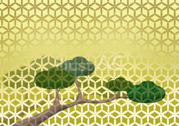 和柄と松の絵 和柄,グラデーション,松のイラスト素材