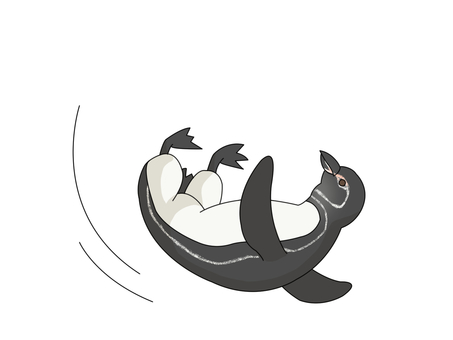 Illustration, pinguin des galapagos, penguin, oiseau, 