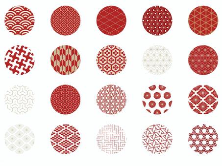 和柄フレーム背景 和柄,フレーム,和風,お正月,和,模様,背景,紋様,七五三,パターンのイラスト素材