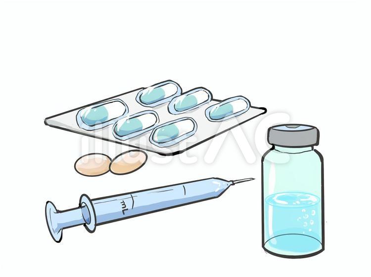 薬や注射 薬や注射 薬,注射,ワクチンのイラスト素材