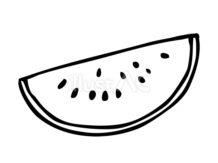 半月切りしたスイカのぬりえ 半月切りしたスイカのぬりえ スイカ,果物,夏の味覚のイラスト素材