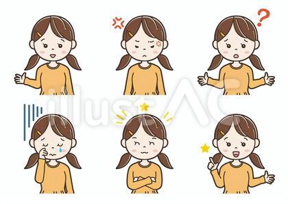 女性イラスト表情24