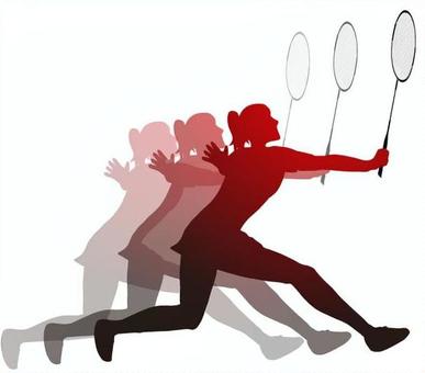 女子バドミントンシルエット バドミントン,シルエット,スポーツ,競技,女,ラケット,黒,影,かっこいい,かわいいのイラスト素材