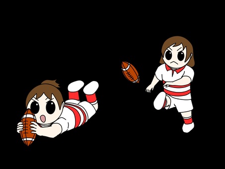 2ラグビー女子 運動,スポーツ,ラグビー,球技,闘球,女子のイラスト素材